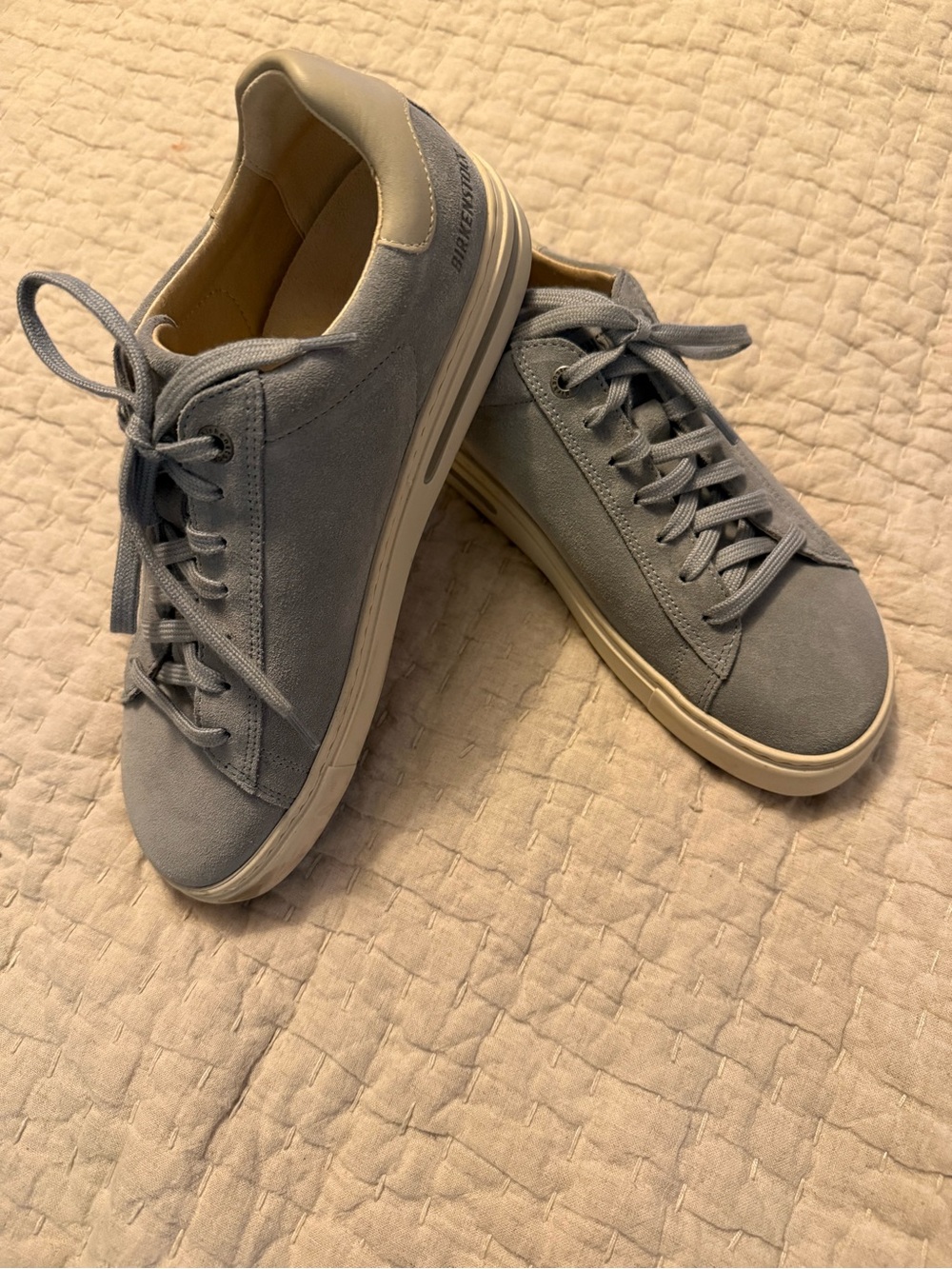 Birkenstock Women's Light Gray Suede Sneakers